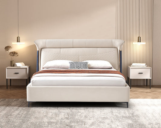 IN-Verona Light Luxury Leather Soft Bed