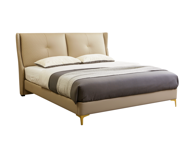IN-Brand series light luxury leather soft bed