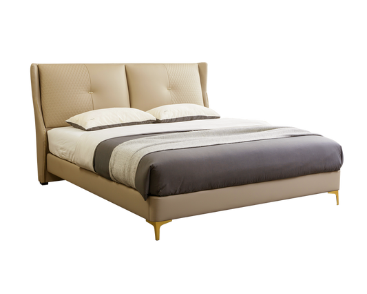 IN-Brand series light luxury leather soft bed