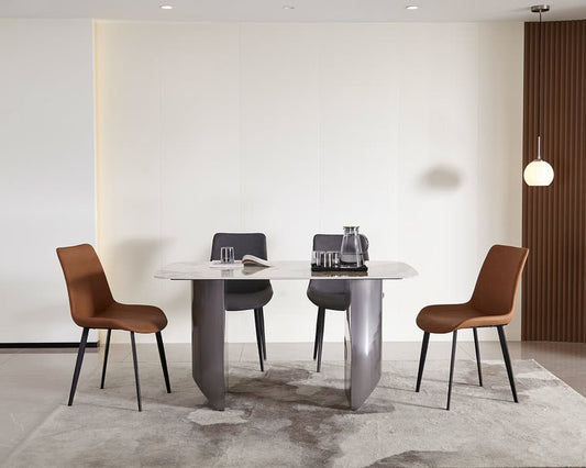IN-Modern Viewing Dining Table and Chairs Set