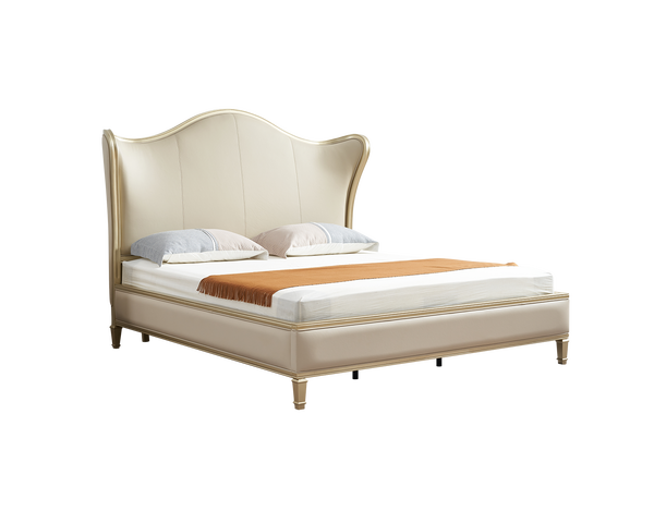 IN-Padua-European style light luxury leather soft bed