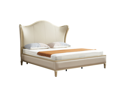 IN-Padua-European style light luxury leather soft bed