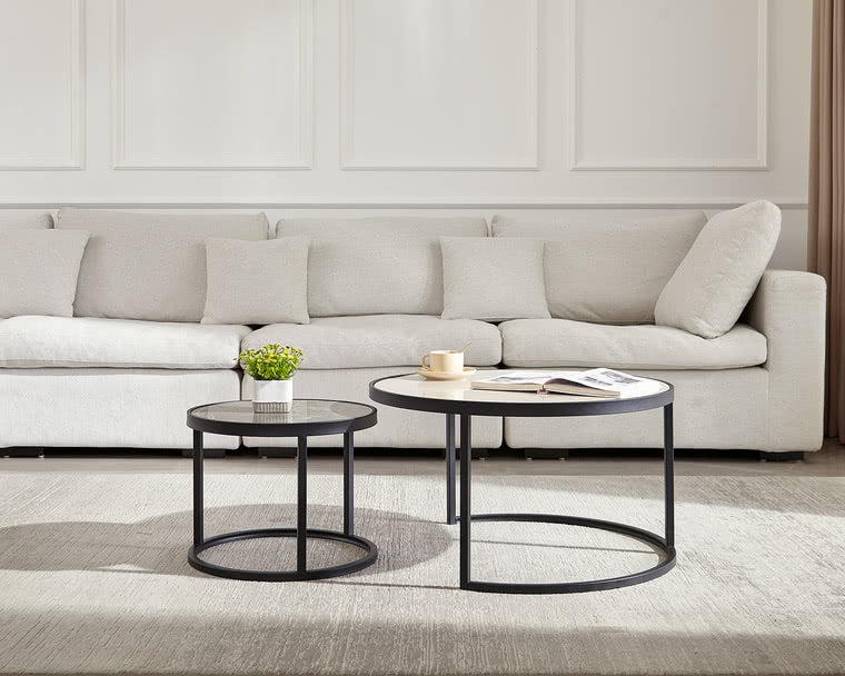 IN-Large and small round combination coffee table