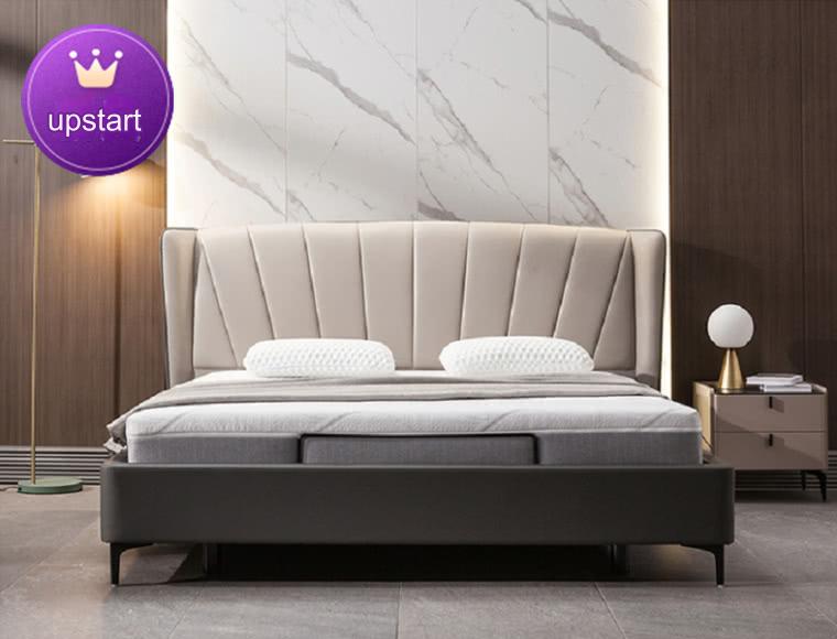 IN-Xilinmen Modern light luxury leather soft bed electric