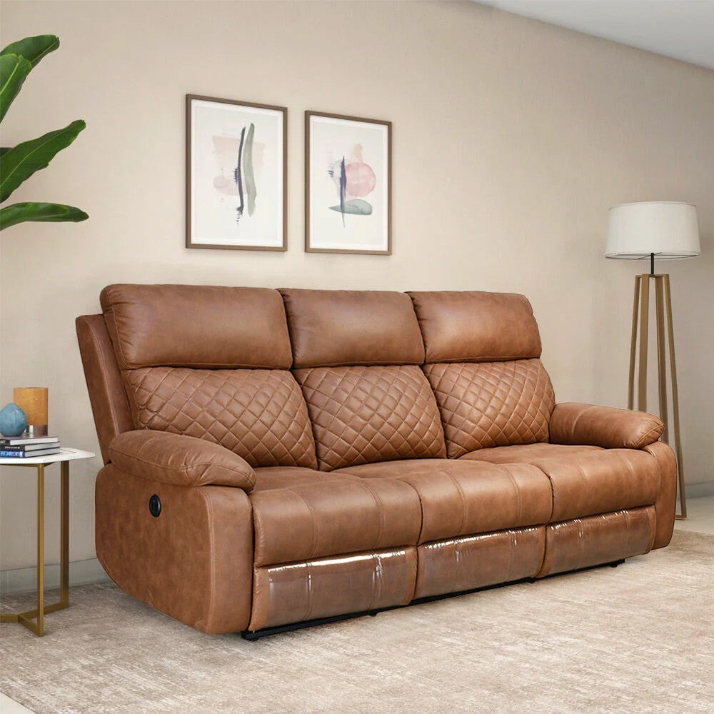 Recliner Set Electric Brown