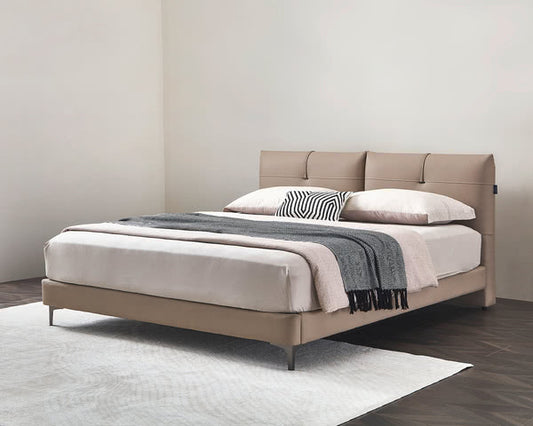 IN-Yunshan-Italian minimalist leather soft bed