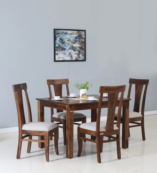 Persia 4 Seater Dining Set-Walnut