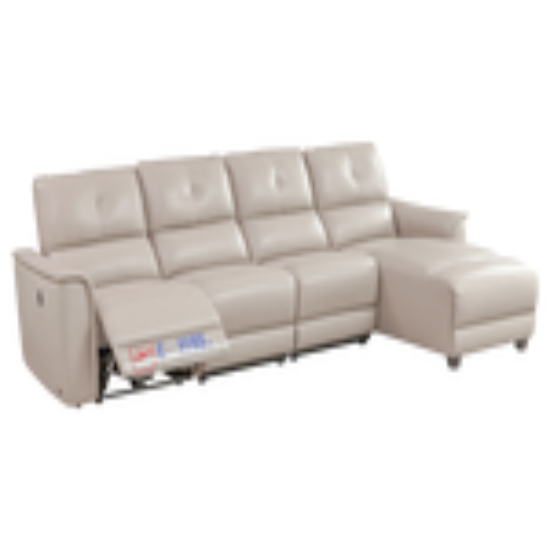 IN-Chivas modern simple leather electric sofa Ivory White