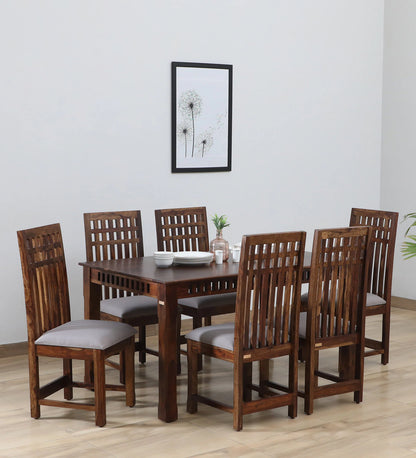 Duster 6 Seater Dining Set-Walnut