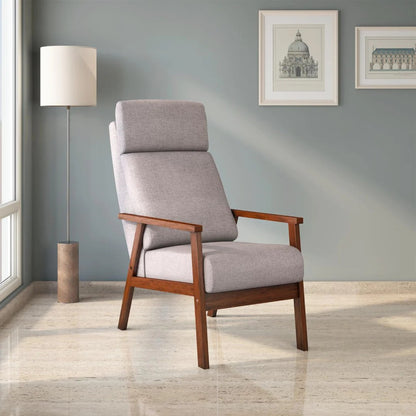 Genoa Solid Wood Arm Chair-Brown