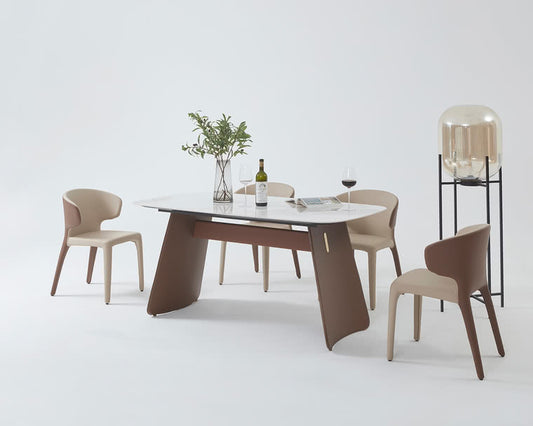 IN-Fashionable and Luxurious Slate Dining Table and Chairs Set