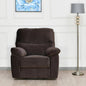 Rayford 1 Seater Fabric Manual Recliner-Brown