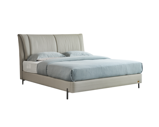 IN-Almond modern leather soft bed