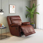 Hayes 1 Seater Leather Manual Recliner with Swivel-Brown