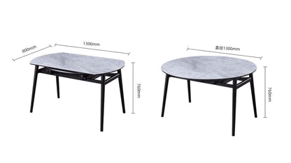 IN-Modern Slate Functional Round Table Dining Set