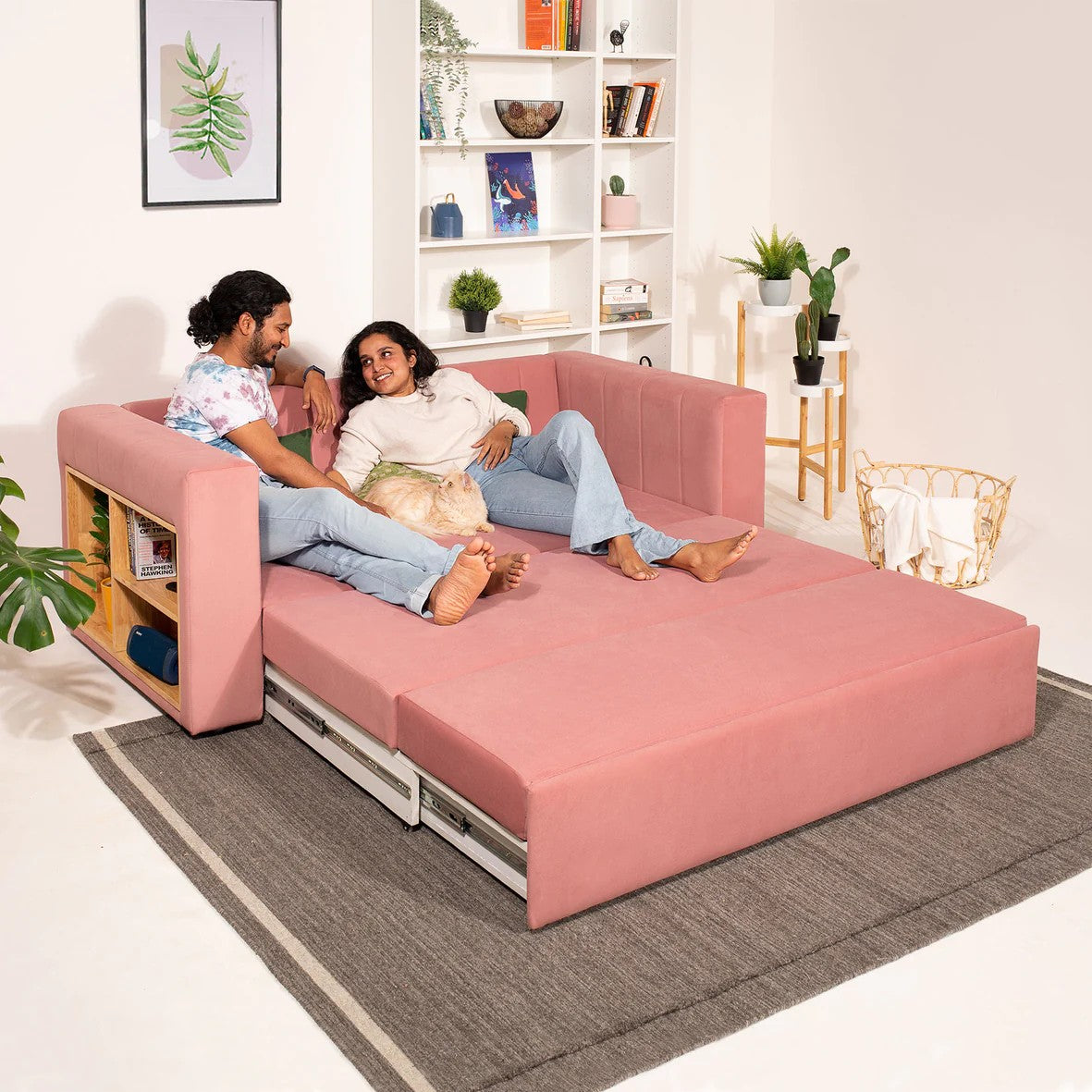 Vienna Sofa Bed with Side Shelf