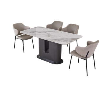 IN-MATT modern slate dining Set