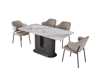 IN-MATT modern slate dining Set