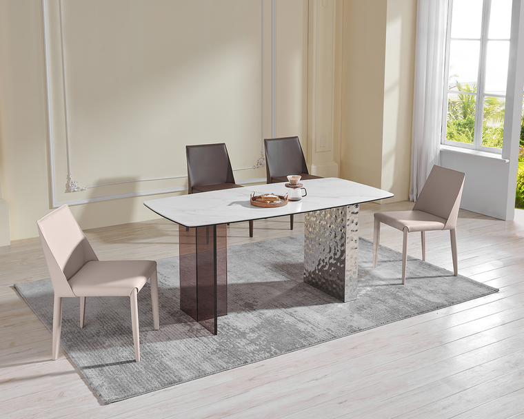 IN-Modern simple acrylic dining set