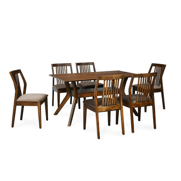 Blaine 6 Seater Dining Kit-Walnut