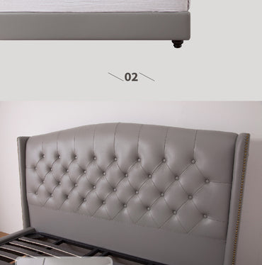 IN-American leather soft bed