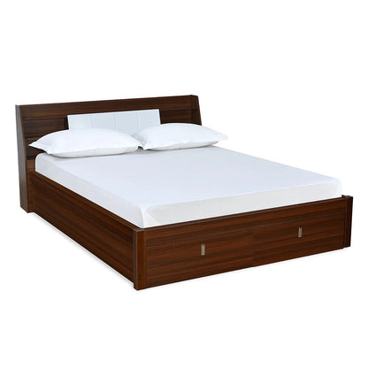 Ornate Premier Bed With Hydraulic Storage Queen-Walnut