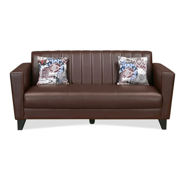 Joy 3 Seater Sofa-Brown