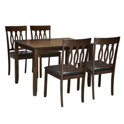 Olivia 4 Seater Dining Set-Brown