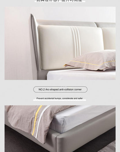 IN-Marianna-Italian light luxury leather art soft bed