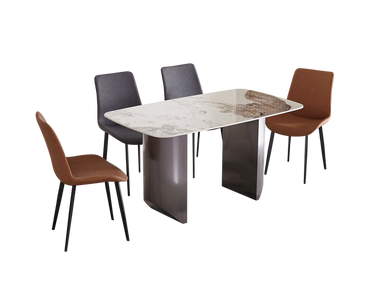 IN-Modern Viewing Dining Table and Chairs Set