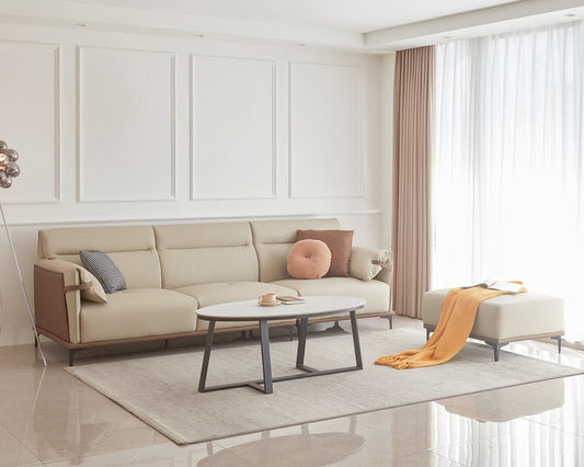 IN-Italian Light Luxury Cat Claw 3 Seater Leather Sofa