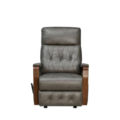 Wood bridge 1 Seater Fabric Rocker Recliner-Grey