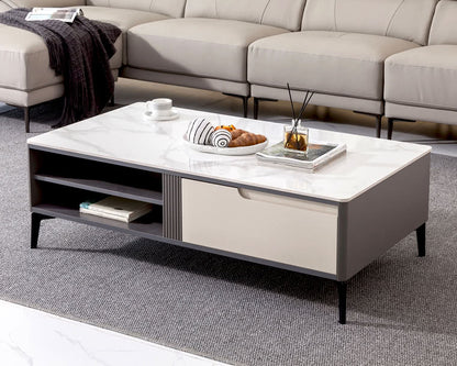 IN-Modern simple slate storage coffee table