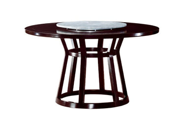 IN-Chinese Style Solid Wood Round Turnable Dining Set