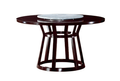 IN-Chinese Style Solid Wood Round Turnable Dining Set