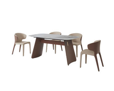 IN-Fashionable and Luxurious Slate Dining Table and Chairs Set
