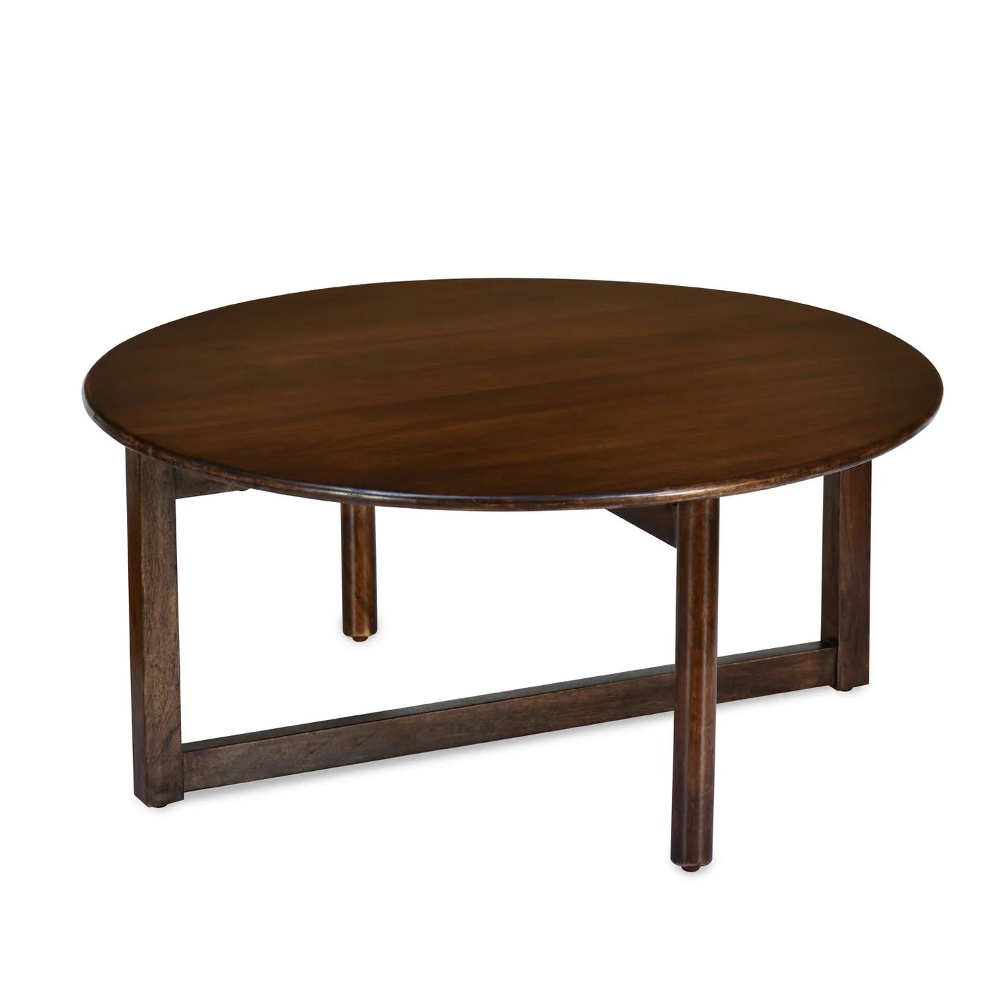 Crater Solid Wood Center Table-Walnut