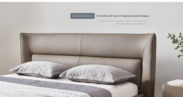 IN-Italian minimalist leather soft bed