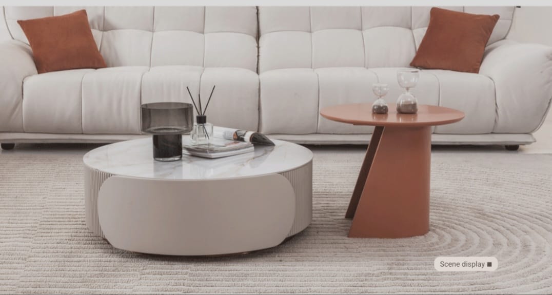 IN-Light luxury cream style coffee table