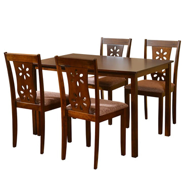 Sutlej 4-Seater Dining Set-Antique Cherry