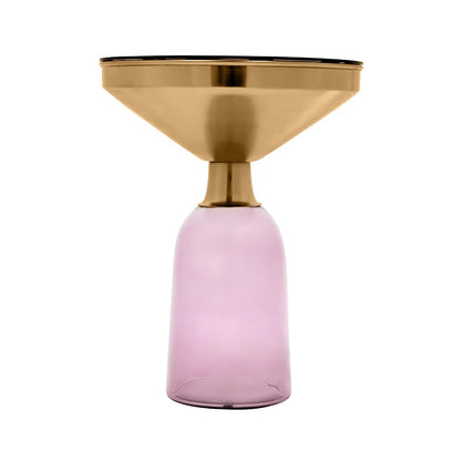 Apollo Glass Side Table-Pink