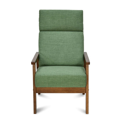 Genoa Solid Wood Arm Chair-Green