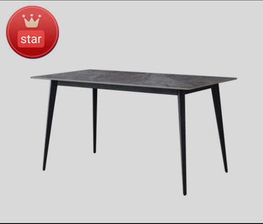 IN-Modern Rock Slab Dining Set (Italian Light Gray)