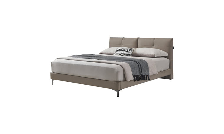 IN-Yunshan-Italian minimalist leather soft bed
