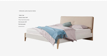 IN-Modern simple wooden soft bed