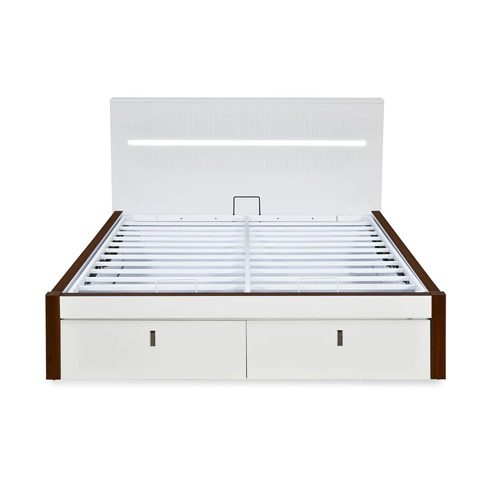 Capsule Premier Bed with Full Hydraulic Storage King-White