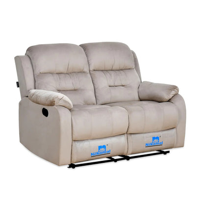 Rosia 2 Seater Manual Recliner-Light Brown