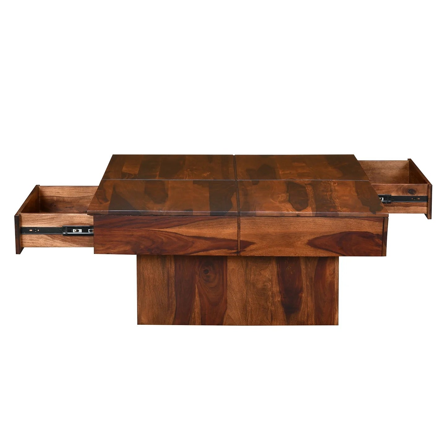 Arcade Solid Wood Coffee Table in Walnut Finish