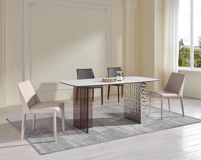 IN-Modern simple acrylic dining set