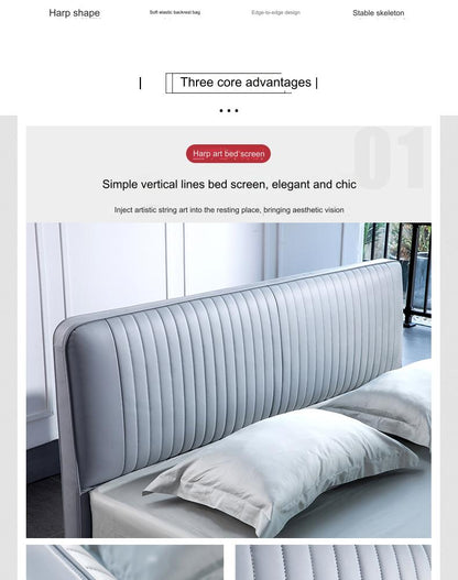 IN-Fei Nanxue modern minimalist leather art soft bed